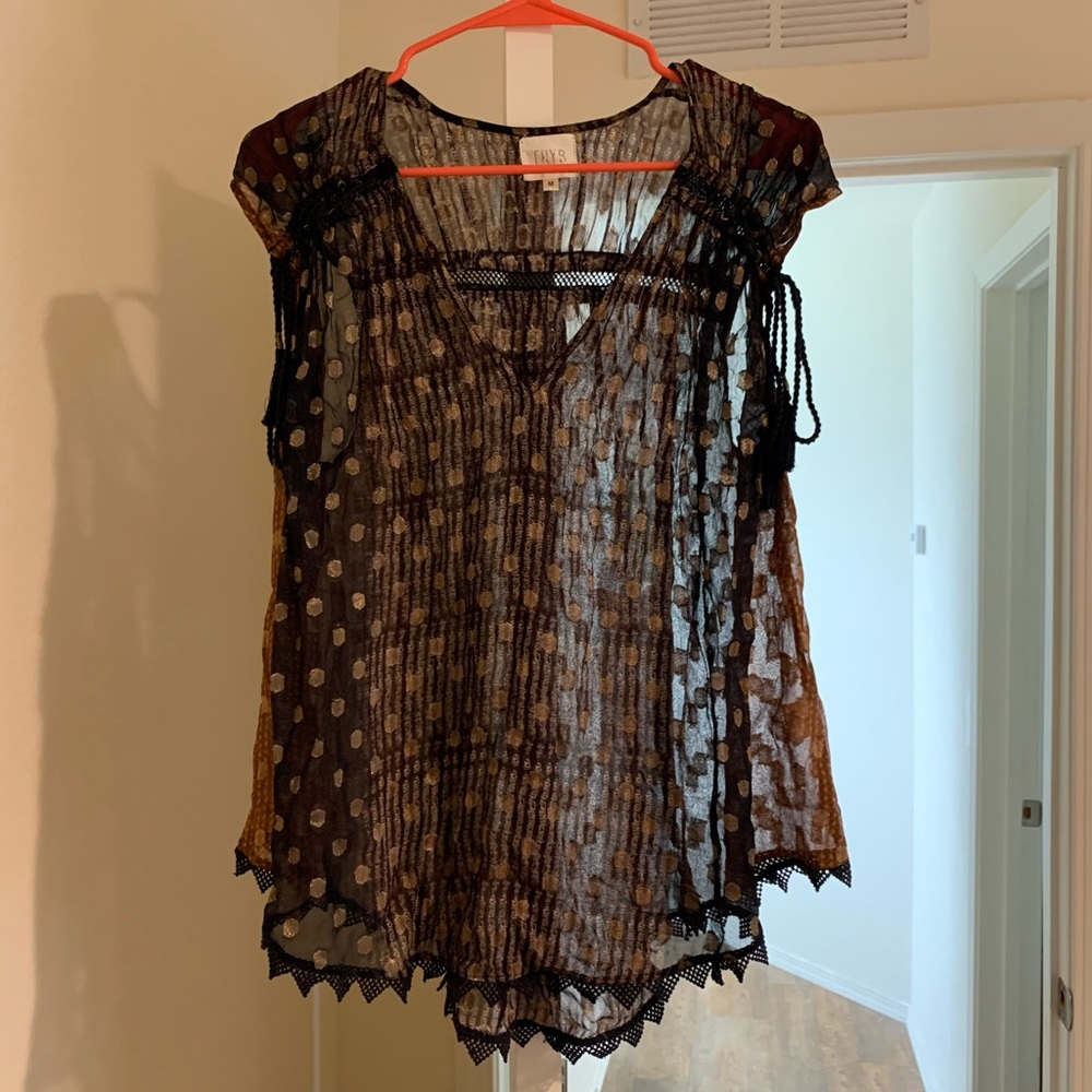 TRYB Sheer Blouse